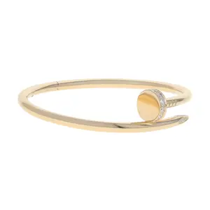 Pre-owned Cartier Juste Un Clou Bangle Bracelet Size 17