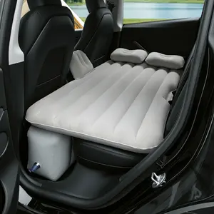 Inflatable Car Air Mattress Back Seat Bed with Air Pump,Thickened Portable Car Travel Sleeping Camping Air Mattress Blow Up Bed for Car Universal SUV