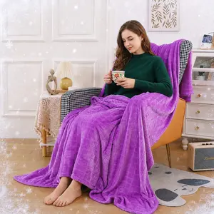 1PC Bed Blanket | Soft, skin-friendly and warm blanket; lightweight and comfortable sofa throw; perfect for office naps, bedroom use, and all seasons