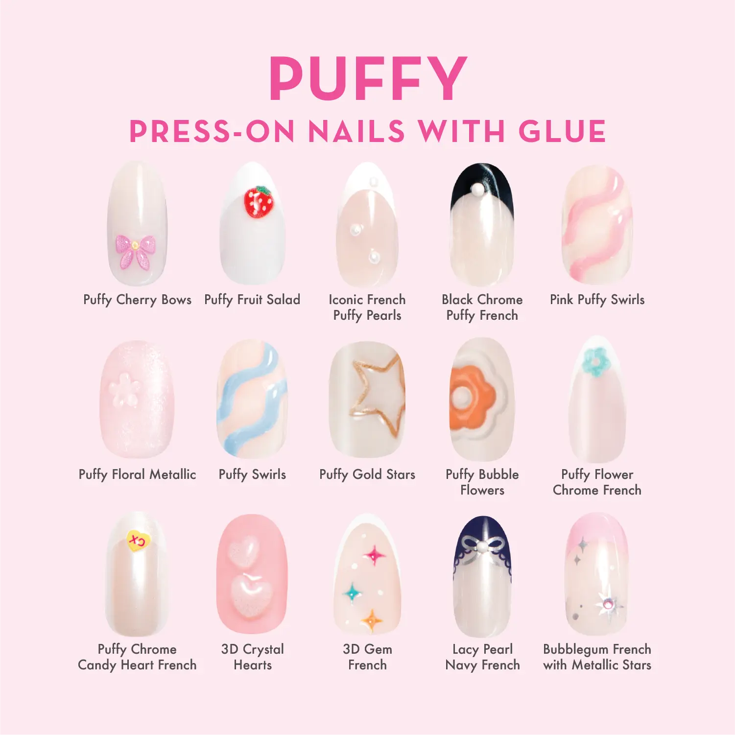 Puffy Press-Ons with Glue