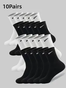 10/20 Pairs! Premium Men's Athletic Sports Socks - Moisture Wicking Mid -Calf Socks for Gym, Workout & Everyday Wear Summer Breathable Cotton Sports Socks for Running & Training