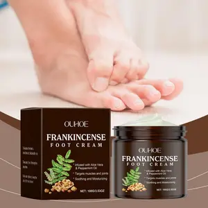 Ouhoe Nourishing and Moisturizing Foot Cream 100g, Gently Moisturizes Skin, Cleanses Stratum Corneum, Deep Nourishment, Aloe Vera, Peppermint Oil
