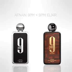 Afnan 9pm & 9pm Elixir Bundle – 100ml x 2 – Signature Masculine Duo for Day & Night