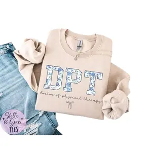 Doctor of Physical Therapy T-Shirt / Sweatshirt / Hoodie , Blue Toile DPT Tee Shirt, Physical Therapist Gift, DPT  Fabric Unisex Cotton