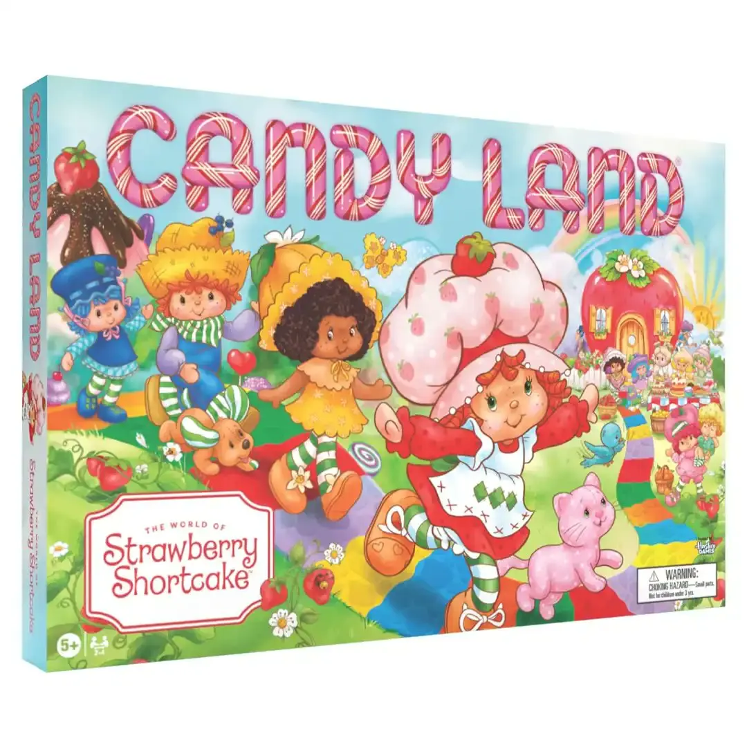 Hasbro Candy Land Board Game - Strawberry Shortcake Themed, Includes Blueberry Muffin & Huckleberry Pie Elements, Builds Early Learning & Color Recognition Skills (Children's Literature & Art Book)