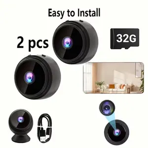 4K HD mini Wi‑Fi security camera, strong magnetic mount surveillance camera, 1.5 hours battery life, USB powered, 32 GB memory card, smart AI motion detection app control