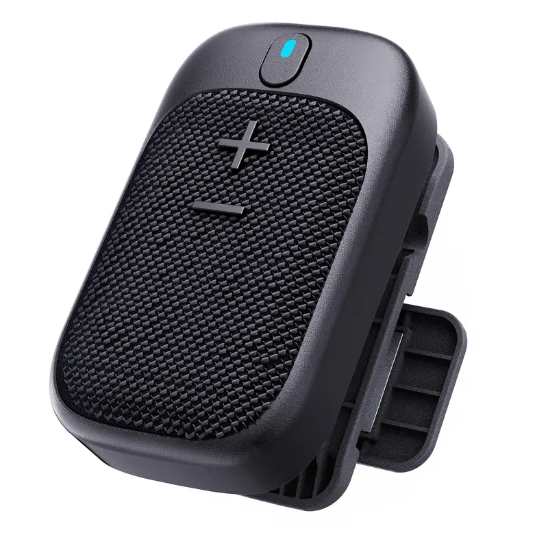 Compact Bluetooth Speaker - Magnetic Clip-On, Rechargeable Waterproof, Cordless, Mesh Stereo Outdoor, USB-C, 64G Support, Sound Upgrade, Microphone, Hands-Free Music & Calls, Wireless Earbuds Compatible, Active Noise Suppression, Long-Lasting Batteries