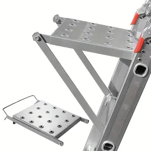 Extension Ladder Accessory, Ladder Tool Tray, Iron Platform 11.8x10.6 in, Folding Shelf Design, for Outdoor Painting, Garden Repairs, Garage Projects, Handy Dad Gifts