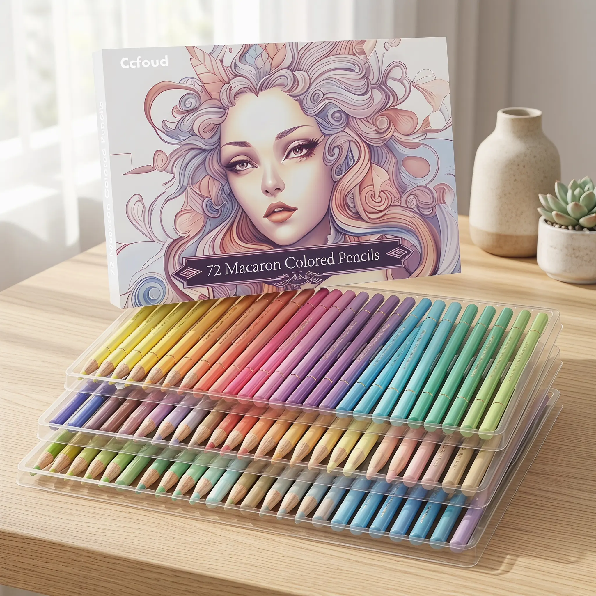 72 Pasteltint Colored Pencils, Colored Pencils for Adult Coloring, Soft Core Pencil in Gift Box, Drawing Pencil for Adults Artists Drawing Coloring Sketching
