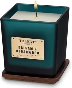 Scented Soy Candles, Deluxe Noble Aromatherapy Candles, Balsam & Cedarwood, Candles for Home Scented, 7.05Oz TALENT CANDLES