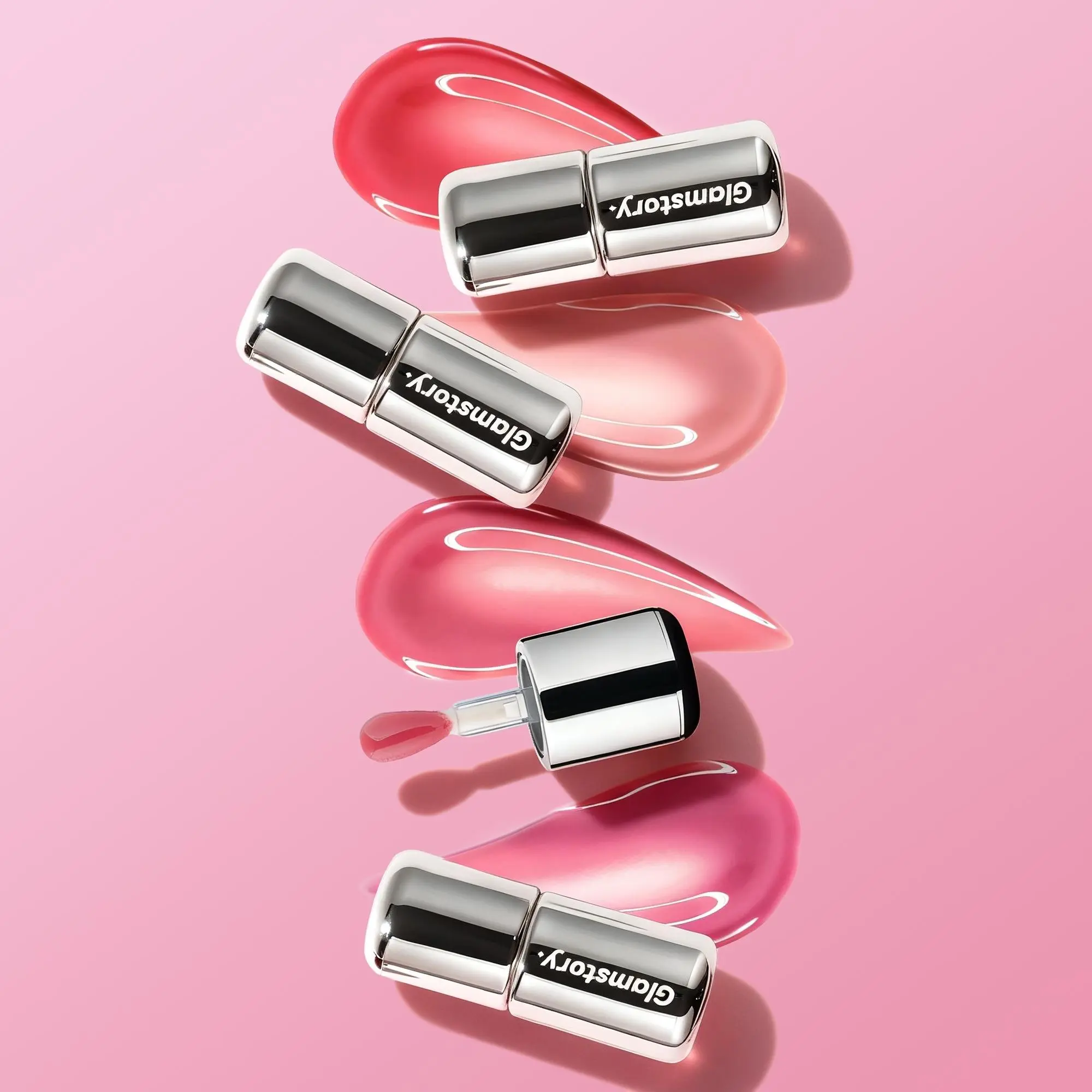 Glamstory Poptide Tinted Lip Balm with Peptides, Hydrating Lip Balm for Women, Peptide Lip Gloss, Shimmer Finish, Moisture, lip combo, Peach Sugar Watermelon Coffee Shades, Fruity Minty Scent, Gifts for Women