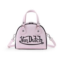 Pink and Black Two-Tone Bowling Bag