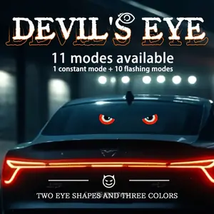 Car LED Demon Eye Decorative Light, Car Ornament, Car Accessory, Car Decoration, Truck Rear Demon Eyes Atmosphere Lamp, USB Powered, Enhance Vehicle Style & Safety