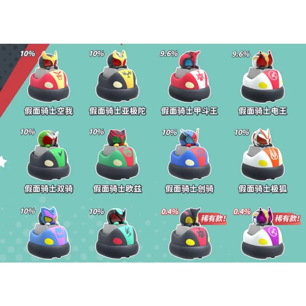 Kamen Riders Bumper Car Key Caps Set (10in1)