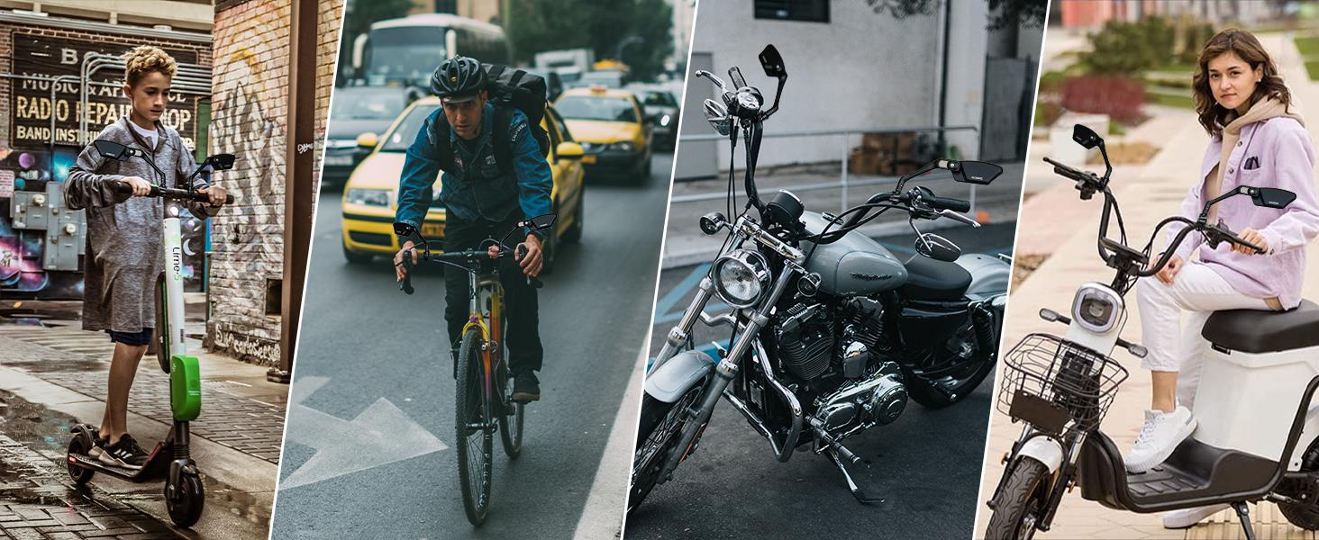 ROCKBROS Bike Mirrors for Handlebars - HD Blast-Resistant Bicycle Mirror for Ebike - 360 Degree Adjustable Bike Rear View Mirror - Left and Right ROCKBROS Bike Mirrors for Handlebars - HD Blast-Resistant Bicycle Mirror for Ebike - 360 Degree Adjustable Bike Rear View Mirror - Left and Right