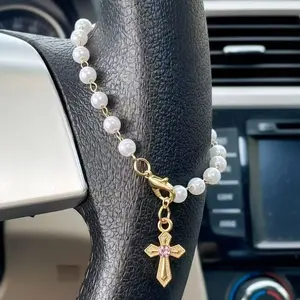 Car Steering Wheel Bead Accessories, Car Pearl Jewelry, Unique Fashion Gift, Automotive Decor, Stylish Car Accessory, Car Interior Decoration