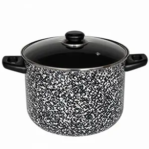 8Qt Stock Pot w/ Glass Lid Granite - Pack of 2