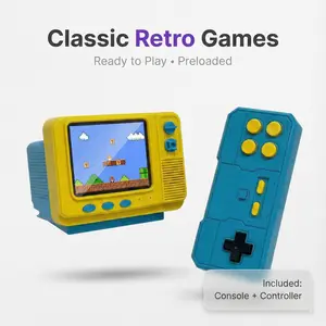 Retro Handheld Game Console - GV300S 42 JALECO+168 Classic Games Mini TV Style with 3.0 Inch IPS Screen, Save Search, Support 2-Player & Dual Console Type-C Link