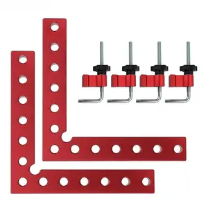 Corner Clamp for Woodworking,90 Degree Right Angle Clamps,4 Pack 5.5" x 5.5" Aluminum Alloy Woodworking Carpenter, Positioning Clamping Square Tool for Picture Frames, Boxes, Cabinets or Drawers
