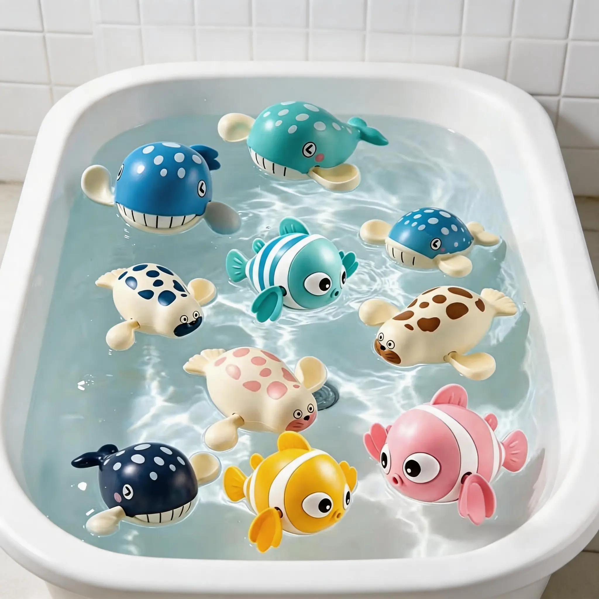 Summer Deal 6PC Animal Wind-Up Floating Bath Toys, Infant Water Swimming Pool Accessories, Outdoor Summer Party Toy Set,suitable boys and girls for age 1-5,beach water fun with summer vibes