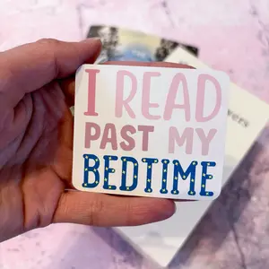 I Read Past My Bedtime Sticker | Book Stickers | Book Lover Sticker | Reading Stickers | Bookworm | Waterproof Stickers | Matte Sticker