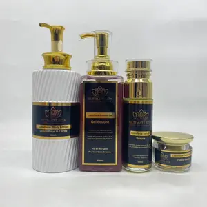 Luxurious Skin Repairing Set For Sensitive Skin (Body Lotion, Face Cream, Serum & Shower Gel)
