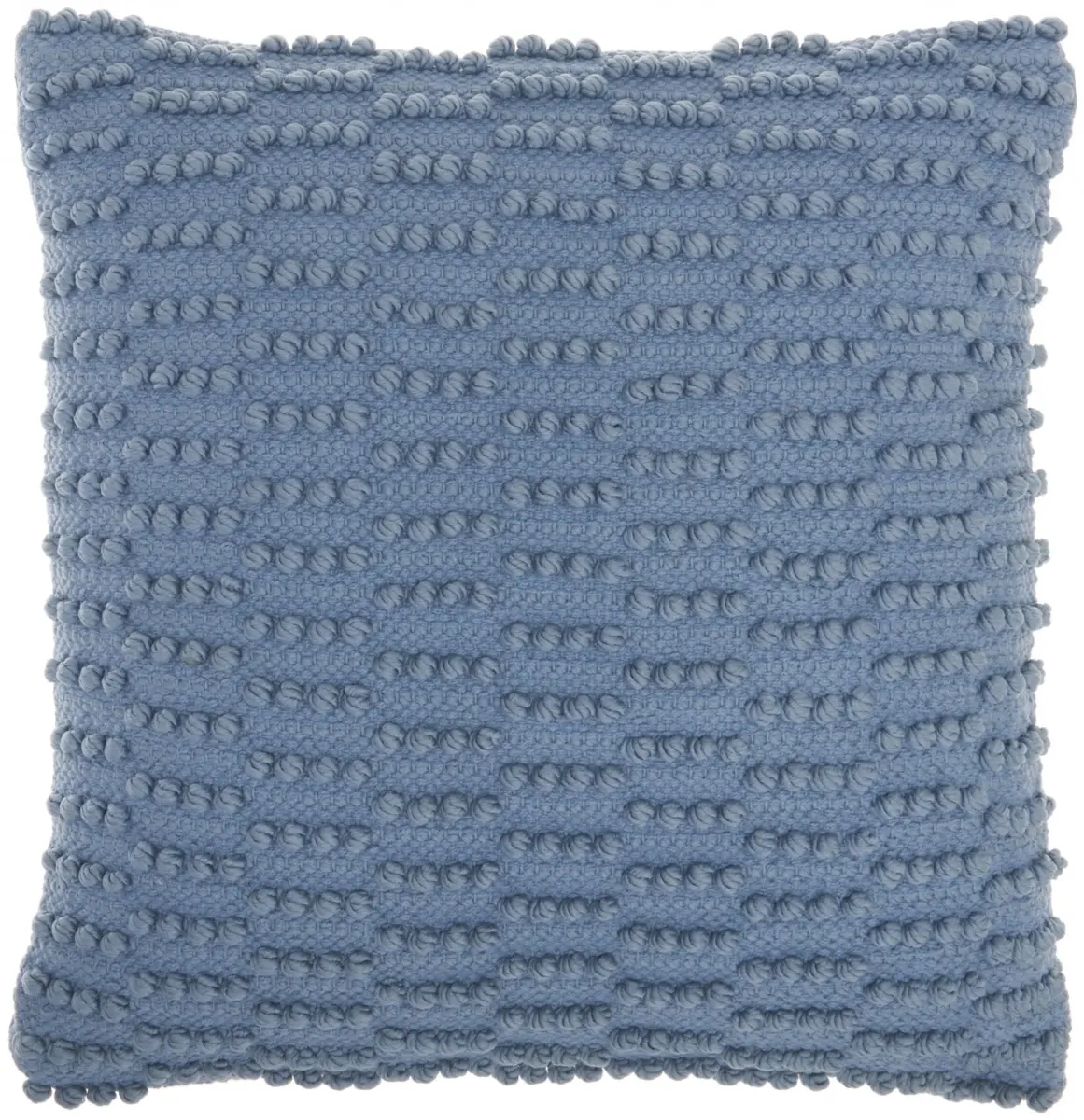 18 x 18 in. Ocean Blue Textured Broken Stripes Throw Pillow