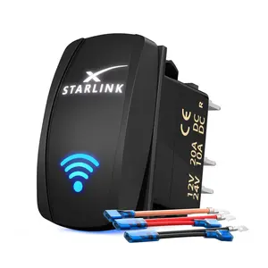 Starlink Rocker Switch 12V 24V 20A Laser Etched ON OFF Switch with Jumper Cables (Copy)