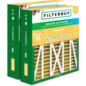 Filterbuy 20x23x5 Air Filter (2-Pack), Pleated MERV 11 Allergen Defense HVAC AC Furnace Air Filters for Bryant, Carrier, BDP, Day & Night, and Payne