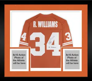 Framed Ricky Williams Texas Longhorns Autographed Mitchell and Ness Orange Replica Jersey with "98 Heisman" Inscription - Fanatics Authentic Certified