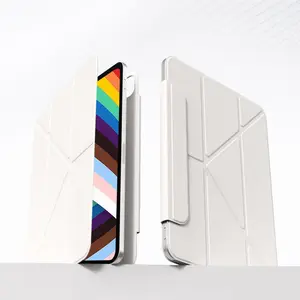 Magnetic Double-sided Clip Tablet Protective Case, 1 Count Slim Trifold Stand Tablet Case, Durable Protective Tablet Case for iPad Series