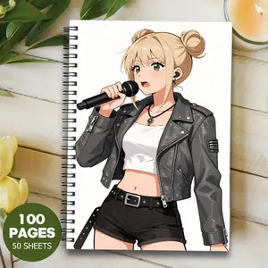 1pc Anime Spiral Notebook Exquisite Prints, Premium Paper, Ideal for School & Office, Anime Merchandise, Study & Planning Use