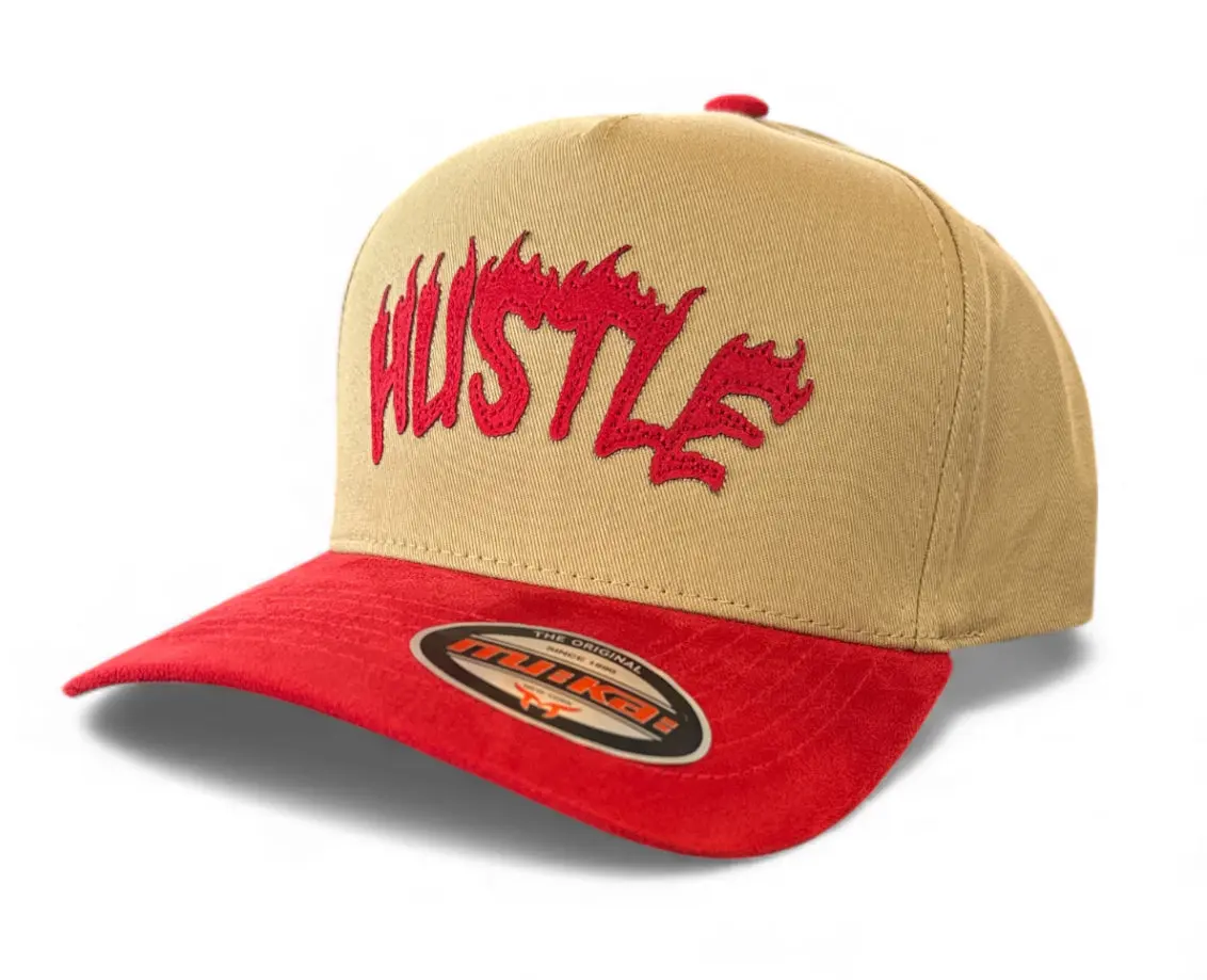 MUKA Hustle Snapback Hat (Khaki/Red) – S4533