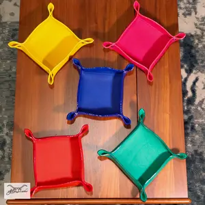 A Vibrant Valet Tray Large Square from Jon B Leather
