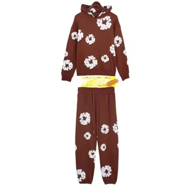 Dark brown set (white floral wreath)