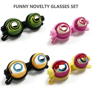 2pcs/4pcs Kinetic Crazy Eyes Glasses, Novelty Eyewear for Costume Party Decoration summerwins