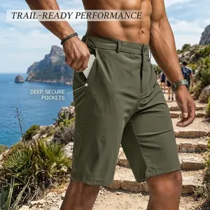 Men's Quick Dry Stretch Hiking Cargo Shorts - Lightweight Water Resistant Tactical Casual Outdoor Golf Shorts with Multiple Pockets Perfect for Adventure Travel Fishing Camping Durable Comfortable Breathable Fabric Active Wear