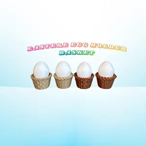 3D Printed Easter Egg Basket Holder | Woven Texture Display Stand (1.5 x 2 in)