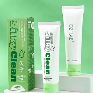 OZLAB Silky Clean Makeup Dissolving Lotion with Squalane & Vitamin E for All Skin Types Gentle Hydrating Formula