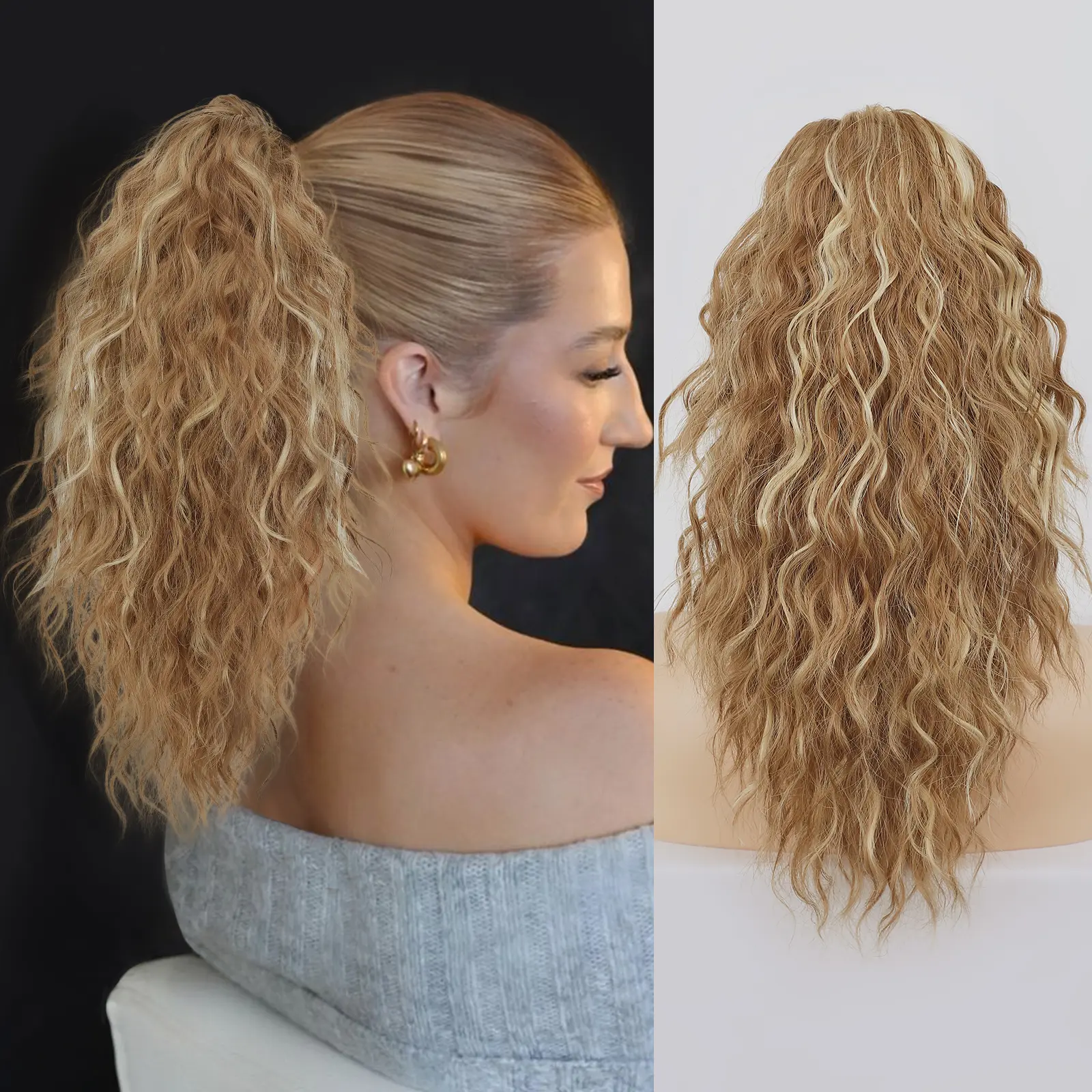 Caramel Blonde with Golden Blonde Highlights