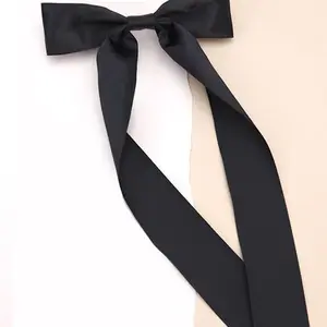 Silky Satin Bow Clip - Stylish Bow Accessory for Versatile Styling