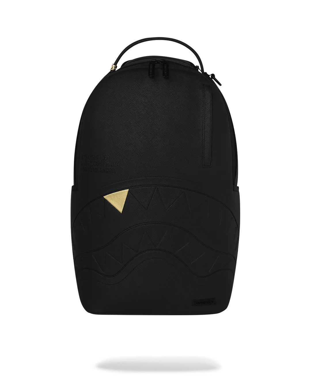 SPRAYGROUND BLACKED OUT EMBOSSED GOLD TOOTH BACKPACK B9325
