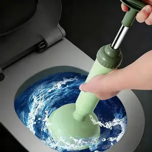 High Suction Toilet Plunger, Powerful Drain Cleaner, Essential Bathroom Cleaning Tool, Home Use, Unclogs Toilets and Pipes, Bathroom Accessory, Bathroom Essentials Accessories