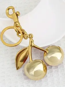 Cute Cherry Keychain for Women, Adorable Apple and Strawberry Pendants, Perfect Gift for Birthdays and Christmas, Sweet Bag Accessory, Trendy Cute Keychain