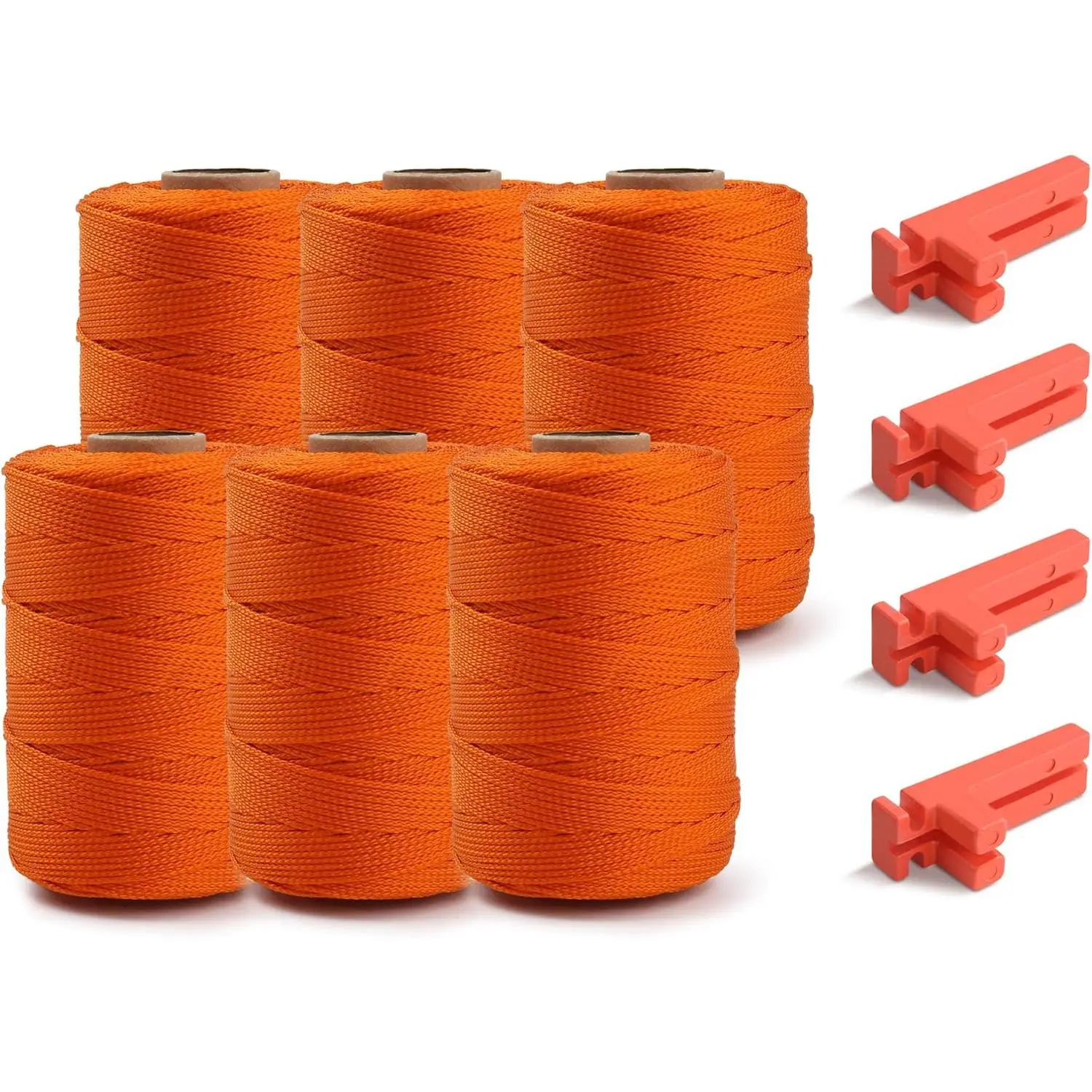 22 Nylon Braided Orange 600ft 6 Pack