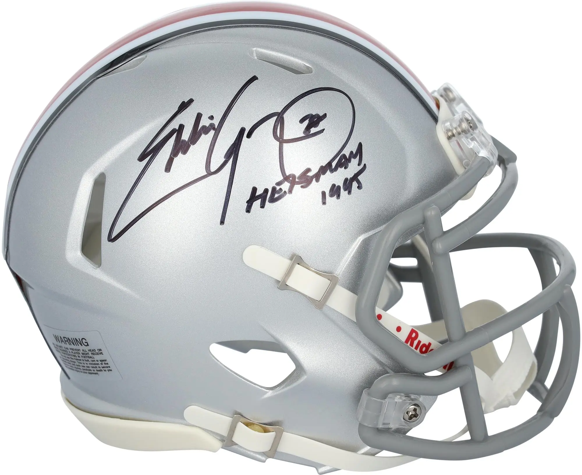 Eddie George Ohio State Buckeyes Autographed Riddell Speed Mini Helmet with "1995 Heisman" Inscription - Fanatics Authentic Certified