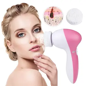 5-in-1 Multifunctional Facial Cleansing Device, Electric Facial Cleansing Brush, Facial Beauty Brush for Exfoliation and Skincare, Rotating Facial Cleansing Tool, Battery-Powered,indoor recreation