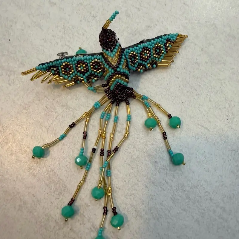 Beaded hair clips hand made in Mexico - broche de cabello hecho a mano - artesanía mexicana