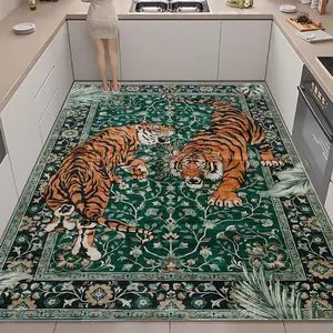 Tiger Pattern Kitchen Mat, 1 Count Non-slip Kitchen Rug, Rectangle Home Decor Floor Mat, Washable Floor Carpet for Kitchen Living Room Bedroom, Decorative Rug Mat