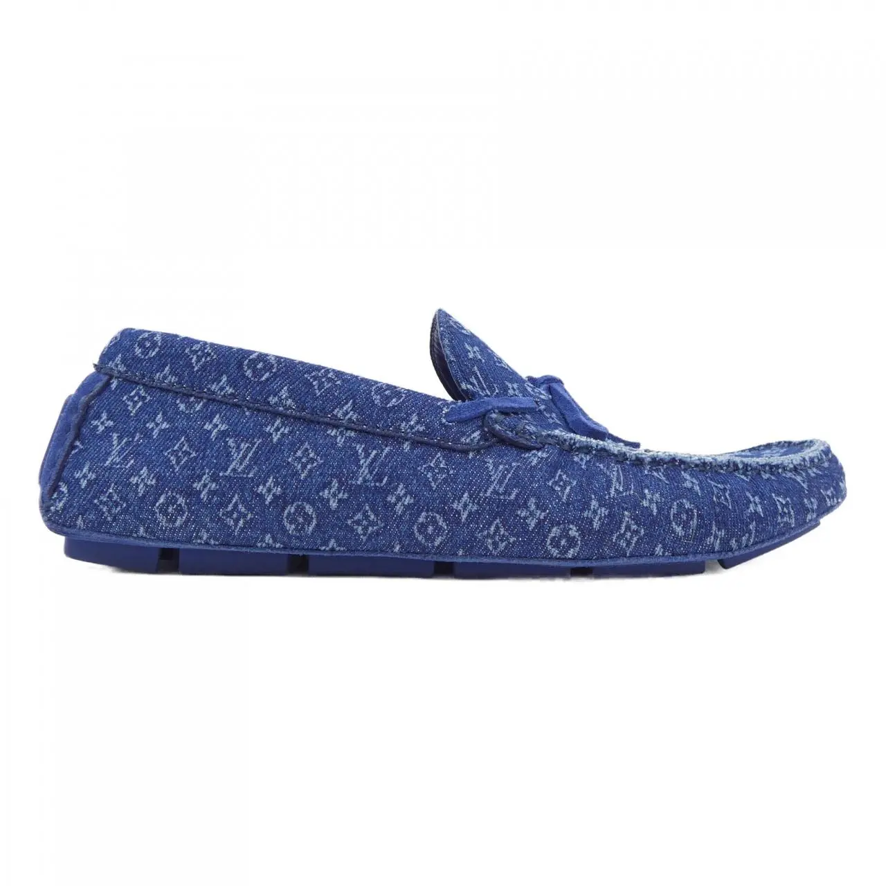 Pre-owned Louis Vuitton Denim Small Leather Goods Monogram Loafers